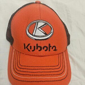 Kubota Baseball Cap with Mesh Back Orange and Black